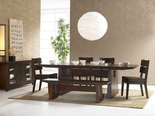 A Zen Style Dining Rooms with a Bold Statements